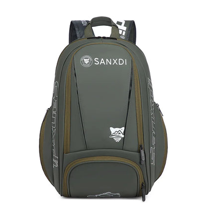 Badminton Tennis Racket Backpack Large Capacity Outdoor Sports Training Bag with Shoes Compartment Multifunctional Fitness Bag