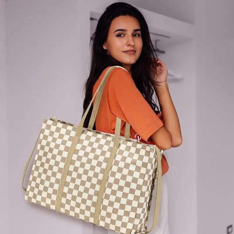 Laptop Tote Bag for Women Work 15.6 inch Canvas Shoulder Bags Computer Messenger Purse Teacher Handbag Office Briefcase