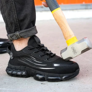 Lace-up breathable soft sole comfortable anti-smash anti-puncture men's casual labour insurance shoes