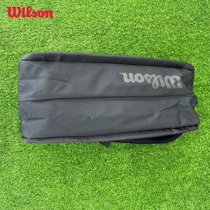 Wilson 2024 Double-deck 9 PK Tennis Bag Super Tour Laver Cup Tennis Racquet Backapck Large Tennis Racket Bag with Thermoguard