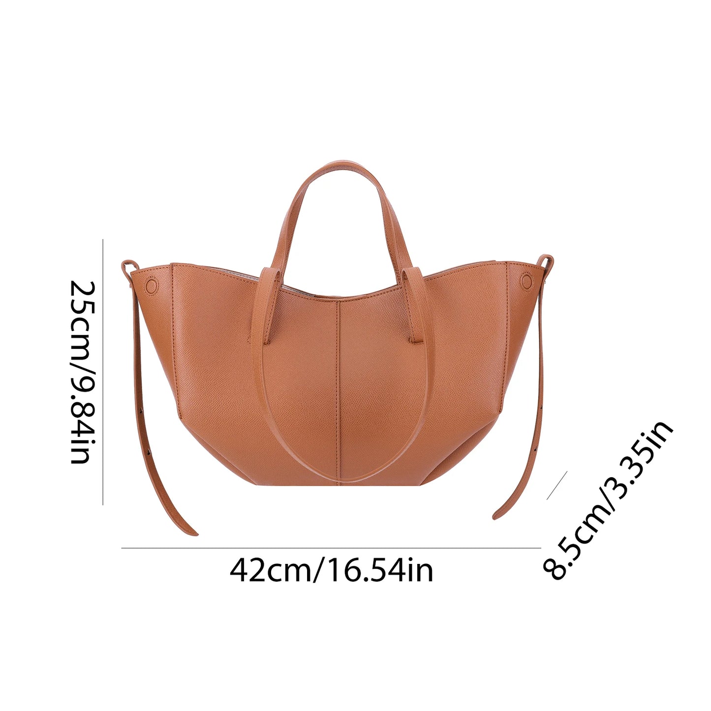 Ladies Large Capacity Underarm Bag Solid Casual Grocery Bag Women PU Leather Chic Shoulder Bag with Purse Commuting Tote Handbag