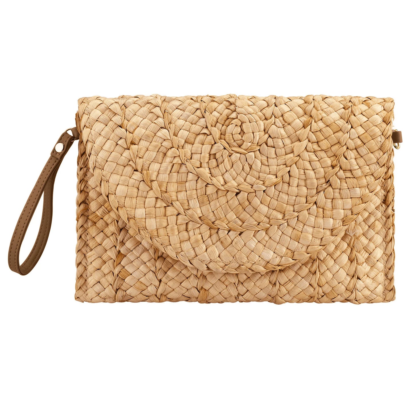 Straw Clutches Beach Bag For Women Summer Crossbody Straw Bag With Bag Strap Rural Style Woven Shoulder Bag Casual Purse Wallets