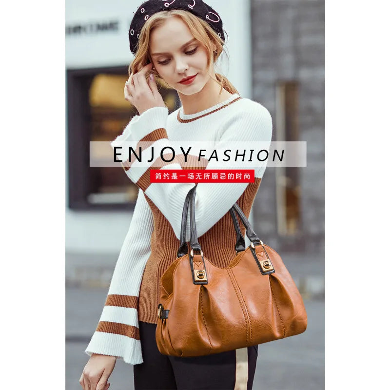 New Retro 3-Piece Handbag Set – Stylish European & American Tote, Shoulder & Crossbody Bag