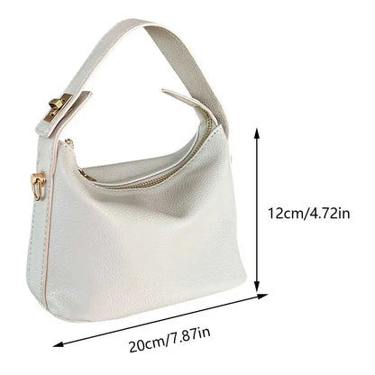 Lightweight PU Mini Purses Women Leather Mini Bag Solid Color Vegan Leather Crossbody Bags Zipper Closure All-Match Shoulder Bag