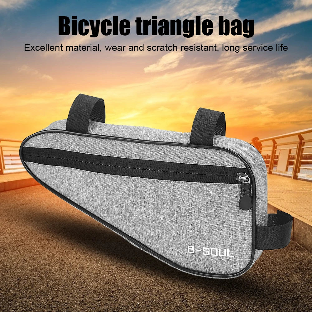 Bicycle Bag Front Tube Frame Handlebar Cycling Bags Polyester Triangle Pouch Frame Holder Mountain Bicycle Accessories