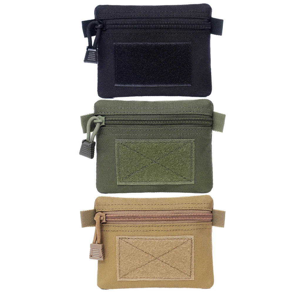Outdoor EDC Molle Pouch Wallet Waterproof Portable Travel Zipper Waist Bag for Outdoor Camping Hunting Nylon Bag