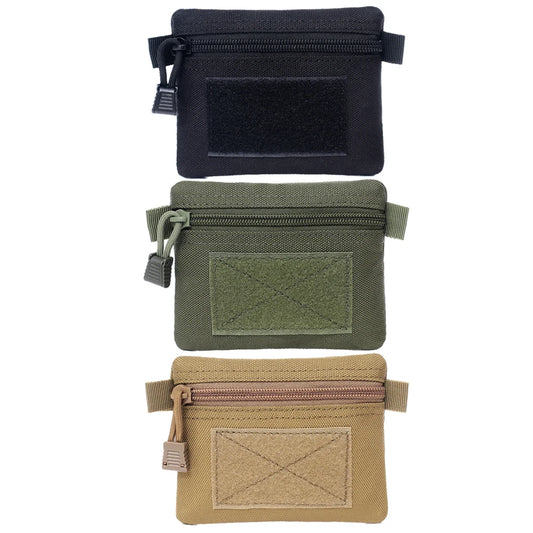 Outdoor EDC Molle Pouch Wallet Waterproof Portable Travel Zipper Waist Bag for Outdoor Camping Hunting Nylon Bag