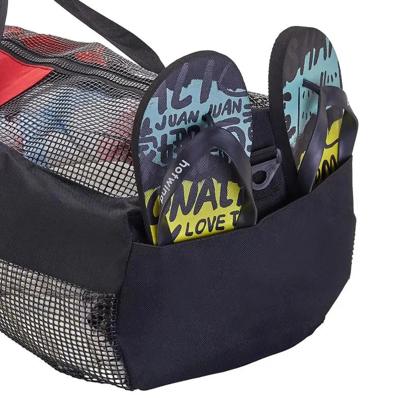 Extra Large Dive Beach Bags Portable Scuba Diving Mesh Tote with Adjustable Shoulder Strap Snorkeling Gear Organizer