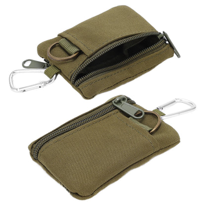 Outdoor EDC Molle Pouch Wallet Mini Portable Key Card Case EDC Pouch Bag Coin Purse with Carabiner