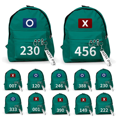 Korea Game Season2 Cosplay Backpack Bags Unisex Solid Printing Shoulder Bags Student Large Capacity School Handbags Package