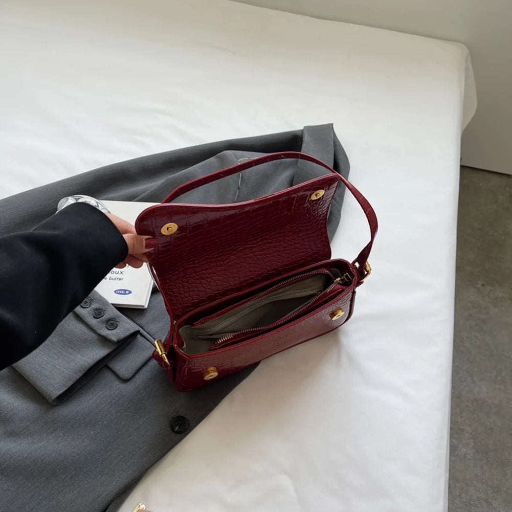 Chic PU Leather Mini Hobo Bag for Women with Large Capacity Stylish Sling Design and Adjustable Shoulder Strap