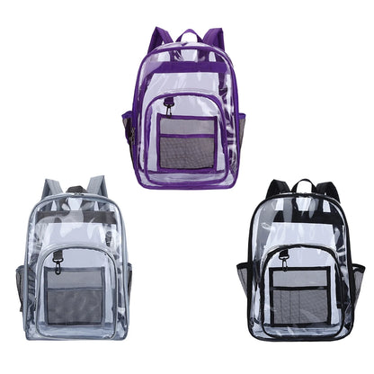 Fashion Student Preppy Style Bag Transparent Backpack Travel Dual Shoulder Teenager Large Transparent Knapsack Casual