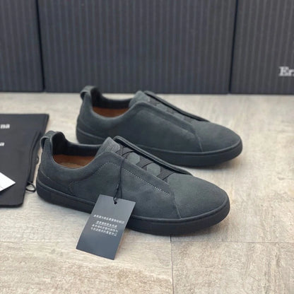 Zegnss Dress Shoes Designer Shoes Men Ermenegildos Zegnbs Soft Lace-Up Business Casual Party Quality Leather Chunky Sneakers