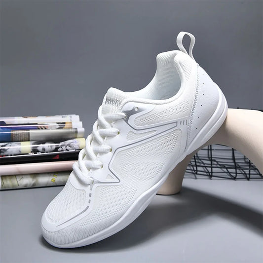 White Cheerleading Shoes Lightweight Competition Sneakers Athletic Training Shoes Tennis Sneakers for Competition Training