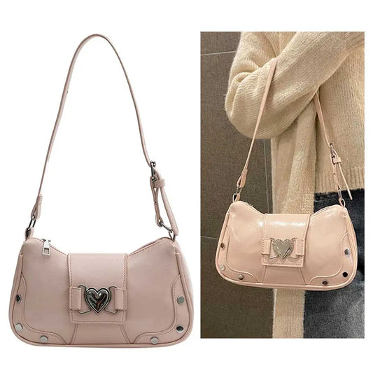 PU Leather Stylish Satchel Bags Waterproof Women Stylish Armpit Bag Large Capacity Y2K Adjustable Strap Travel Bags