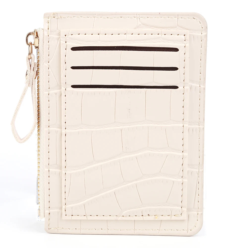 Women Simple Card Bag Multi-Slot Fashion Short Wallet Solid Color Casual Money Wallet Daily Bag for Ladies