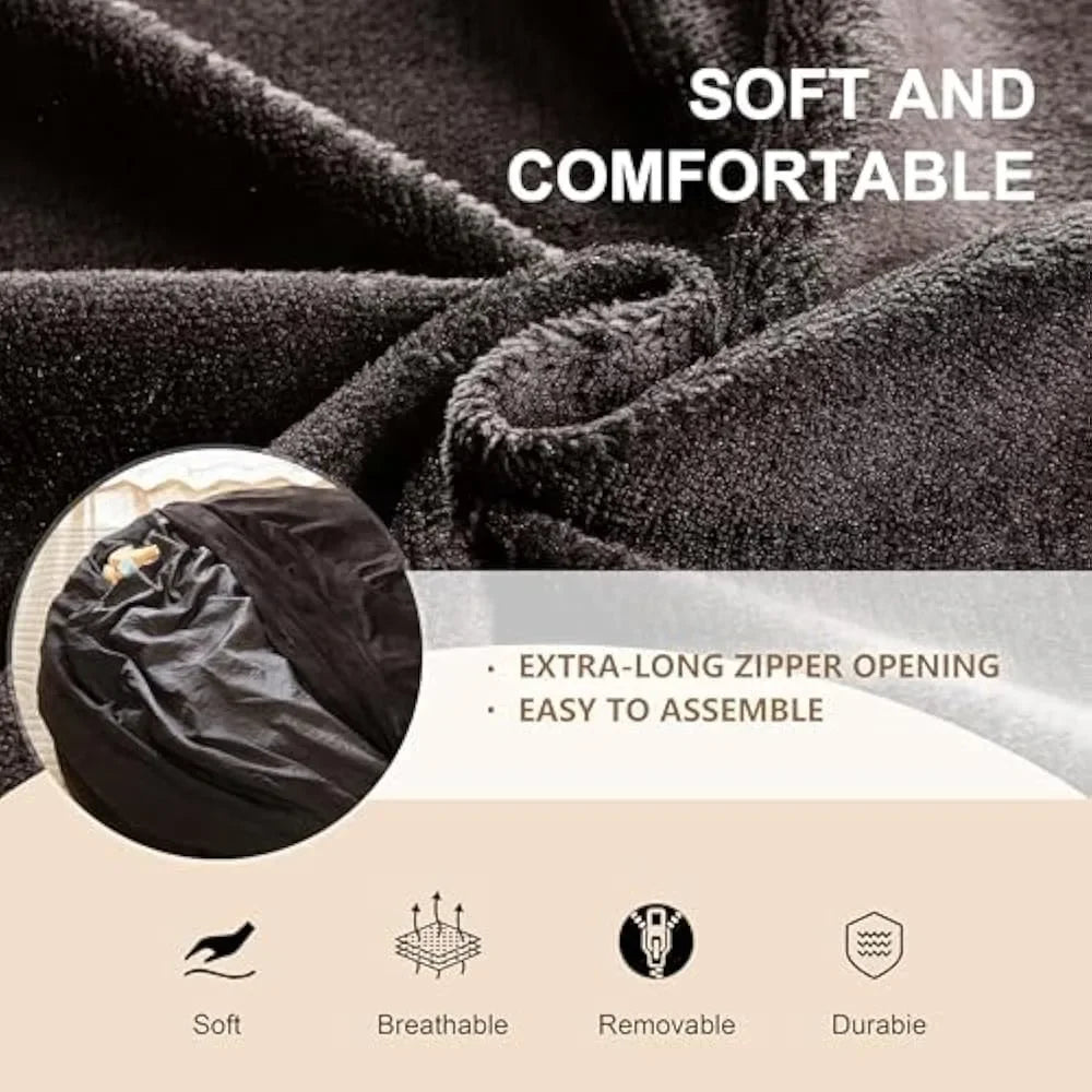 Bean Bag Sofa, 5FT for Adults Oversize Floor Beans Bags ,Memory Foam Giant Beans Bags, Lounger Versatile Design, Beans Bag Sofas