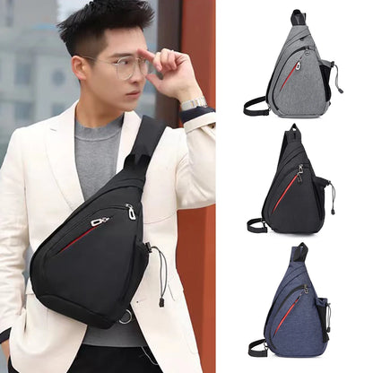 Man Chest Bag Oxford Shoulder Bags Large Capacity Multifunctional Multi-pockets Anti Theft Casual Fashion for Sports Training