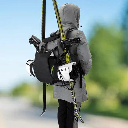 30L Ski Backpack With Adjustable Straps Waterproof Ski Boot Helmet Bag Snowboard Boots Storage Backpack For Skiing Accessories