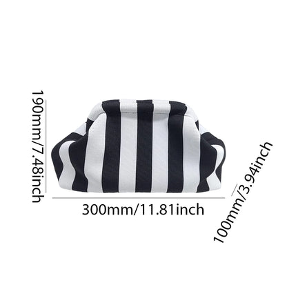 Ladies Crochet Clutch Purses Contrast Color Beach Bags Summer Woven Bags Women's Knitted Dumpling Bag Female Chic Colorblock Bag