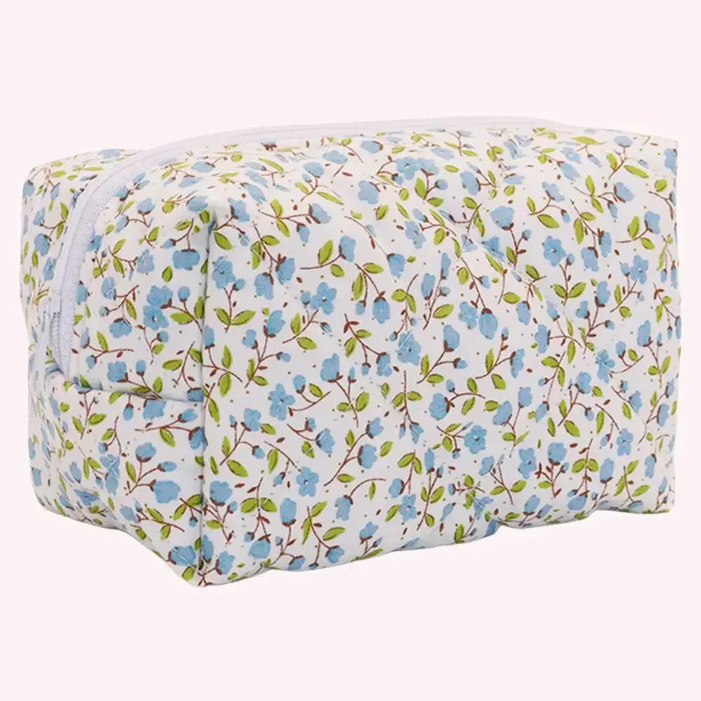 Women Cosmetic Holder Bag Aesthetic Floral Portable Makeup Pouch Large Capacity Soft Cosmetic Bag Multifunction Toiletry Bag