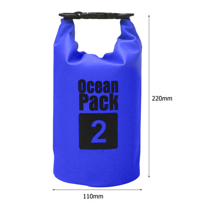 15-2L Swimming Waterproof Dry Bag Outdoor Floating Trekking Beach Backpack PVC Thickened Double-Layer Fabric IPX6 Waterproof Bag