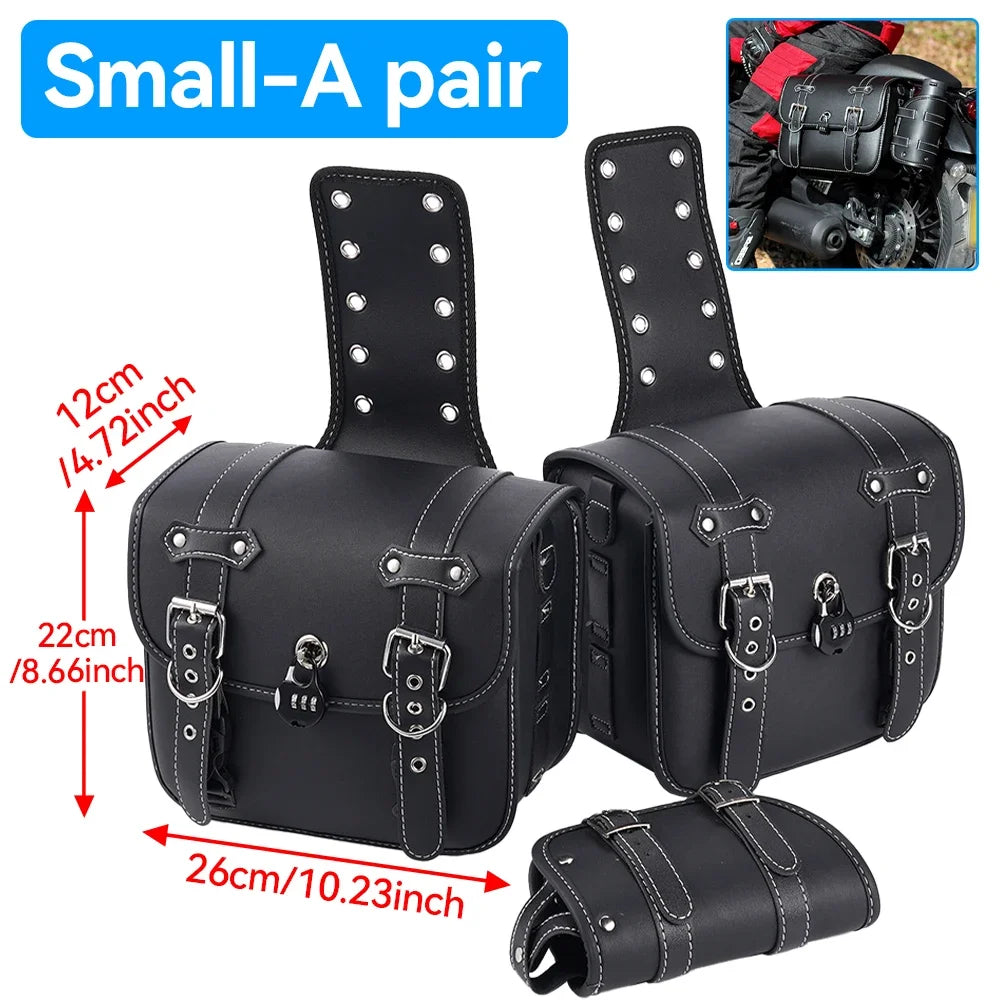 2pcs Motorbike Side Storage Tool Bags For Harley Sportster XL 883 1200 Honda/Yamaha/Suzuki Motorcycle SaddleBag