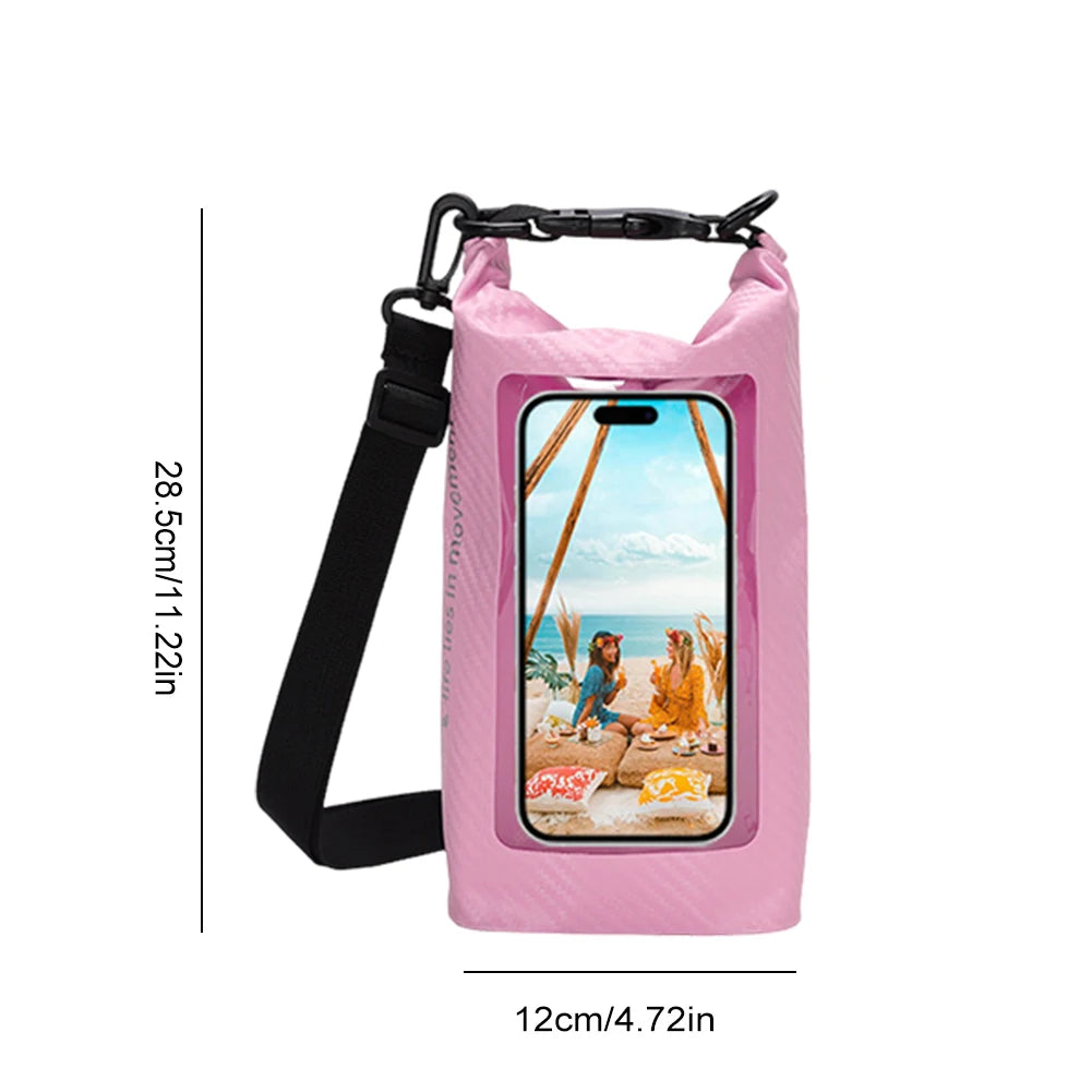 2L Waterproof Swimming Bag Touch Screen Kayak Diving Storage Bag Beach Outdoor Dry Cellphone Cover Rafting Surfing Boating Bags