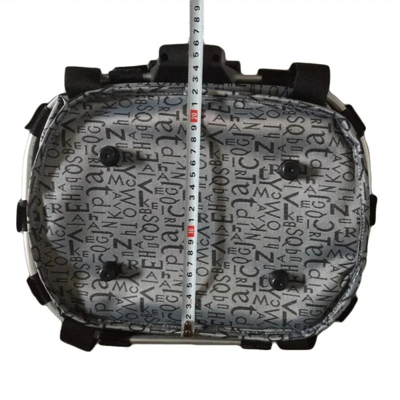 Bicycle Front Basket Bike Small Pet Dog Carry Pouch 2in1 Detachable MTB Cycling Handlebar Tube Hanging Fold Baggage Bag 5KG Load