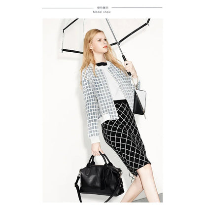 2023 Autumn/Winter Soft Leather Boston Bag – Elegant & Versatile Women's Shoulder & Crossbody Mini Handbag