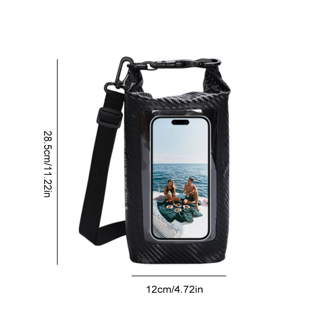 2L Waterproof Swimming Bag Touch Screen Kayak Diving Storage Bag Beach Outdoor Dry Cellphone Cover Rafting Surfing Boating Bags