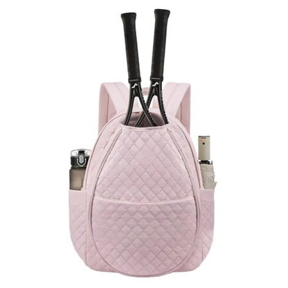 Large Capacity Tennis Crossbody Backpack Waterproof Adjustable Strap Lightweight Sling Bag Multipurpose Organizer