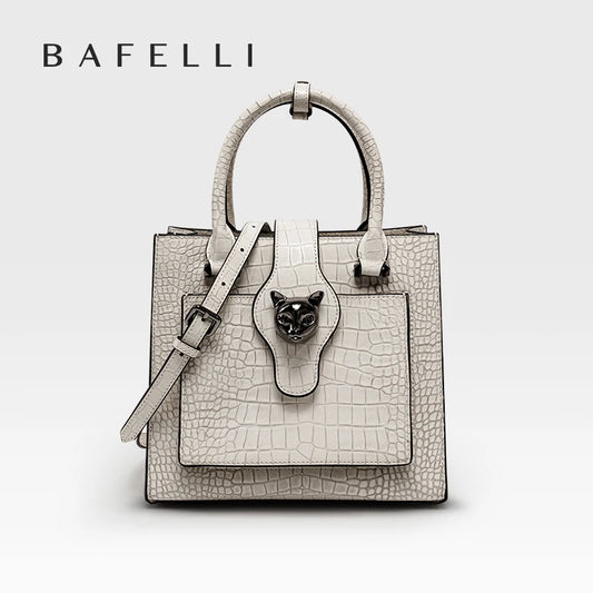 2024 NEW WOMEN'S HANDBAGS BUSINESS LADY GENUINE LEATHER ORIGINAL LUXURY BRAND DESIGNER OFFICE FEMALE BAGS CROSSBODY CAT PURSE