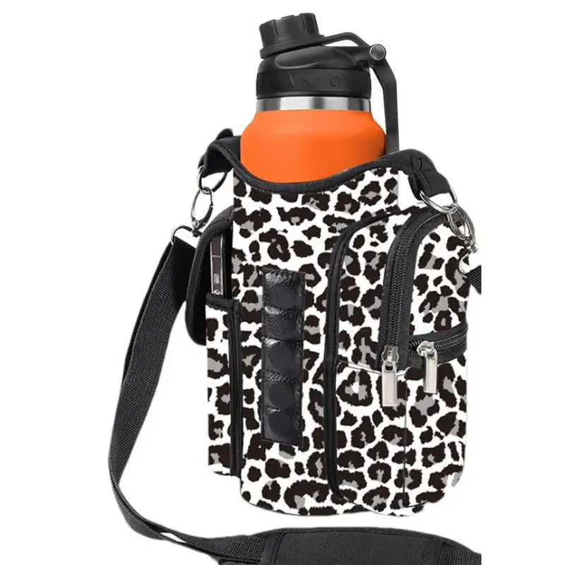 Fitness Magnetic Gym Water Bottle Bag Bottle Pouch Sling Bag Portable Magnetic Gym Bottle Organizer Pouch With Phone Pocket