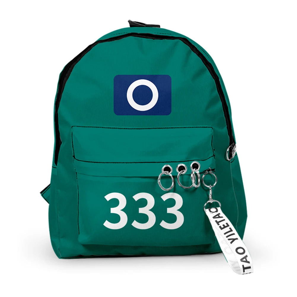 Korea Game Season2 Cosplay Backpack Bags Unisex Solid Printing Shoulder Bags Student Large Capacity School Handbags Package