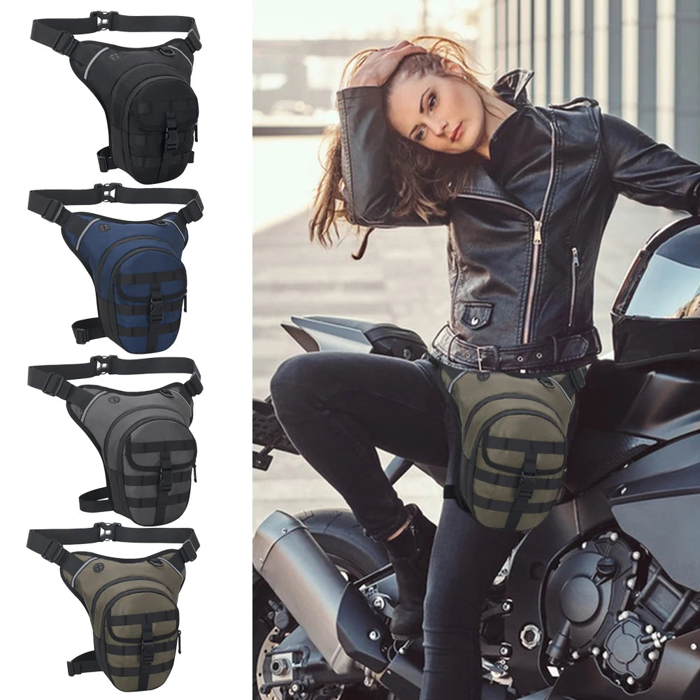 Motorcycle Drop Leg Bag Outdoor Waist Bag Large Capacity Motorbike Riding Chest Bag Multi-Function Breathable for Outdoor Travel