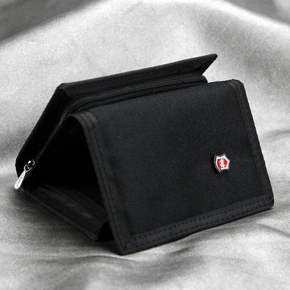 Men'S 5 Colors Coin Purse Canvas Wallet Solid Color Fashion Slim Multifunctional Classic Portable Card Holder