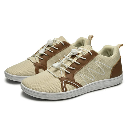 Minimalist Barefoot Shoes Non Slip Cross Trainer Shoes Breathable Wide Toe Walking Shoes Casual Mesh Sneakers for Outdoor Sports