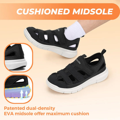 Men'S Summer Sandals Widened Diabetes Shoes Mens Casual Shoe Lightweight For Plantar Fasciitis Arch Support Relief Pain