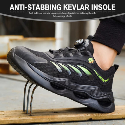 Soft sole lace-free anti-smash and anti-puncture safety shoes