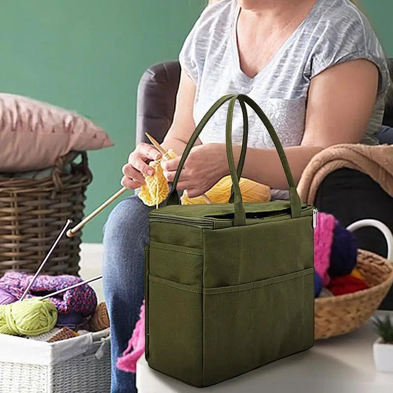 Crochet Bag Organizer Crochet Organizer Yarn Bag Yarn Organizer Yarn Tote Large Capacity Crocheting Bag For Crochet Accessories