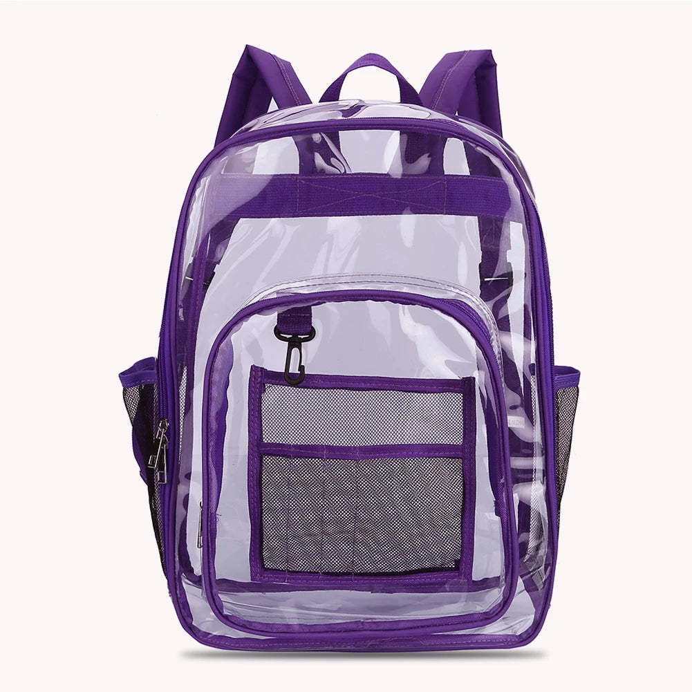 Fashion Student Preppy Style Bag Transparent Backpack Travel Dual Shoulder Teenager Large Transparent Knapsack Casual