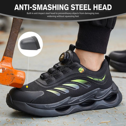 Soft sole lace-free anti-smash and anti-puncture safety shoes