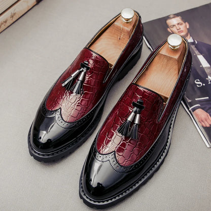 Men's loafers, fashionable low cut breathable formal shoes, comfortable anti slip business wedding party shoes