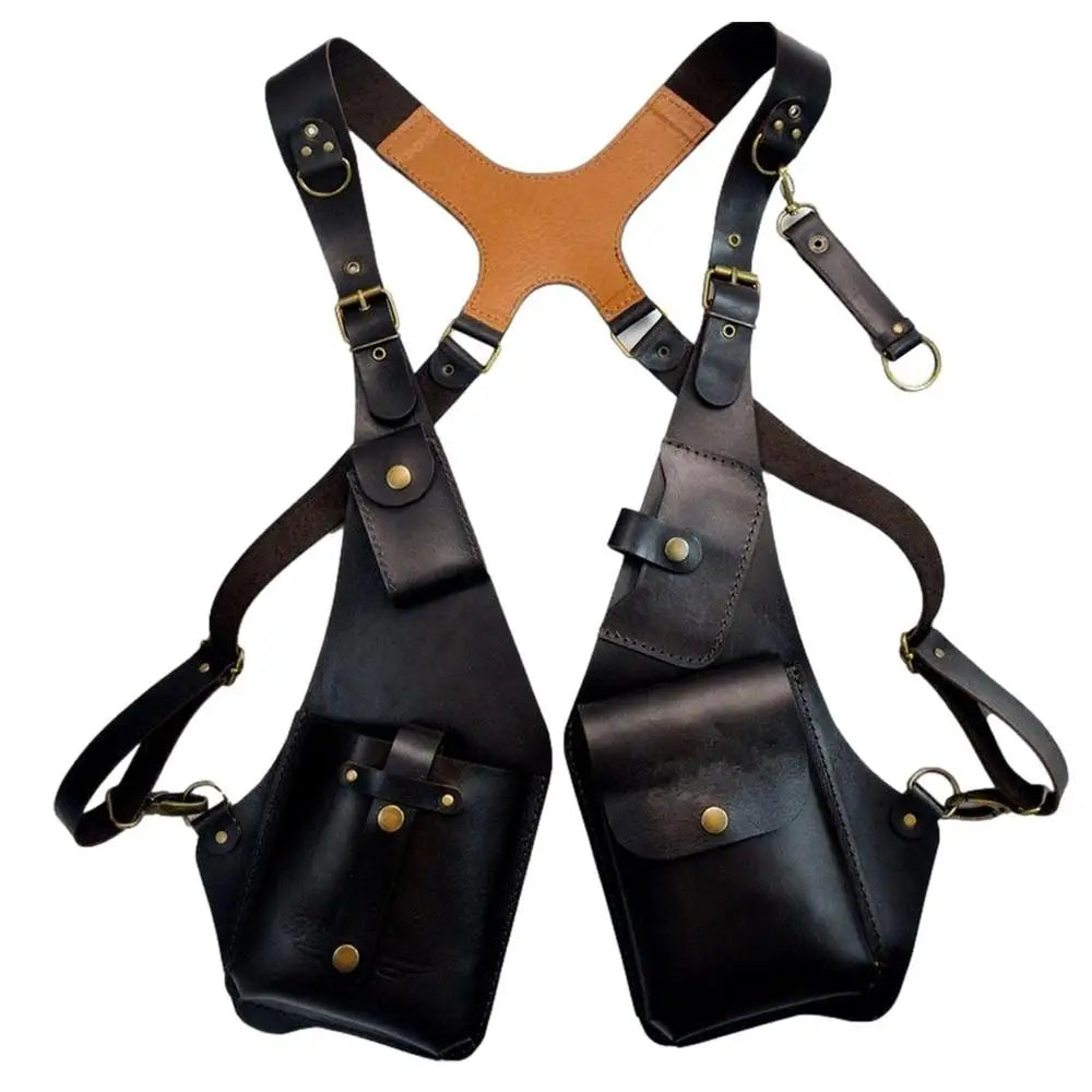 Shoulder Holster Bag Unisex Outdoor Cell Phone Bag Multipurpose Men/Women Safety Double Shoulder Armpit Bag For Travel Outdoor