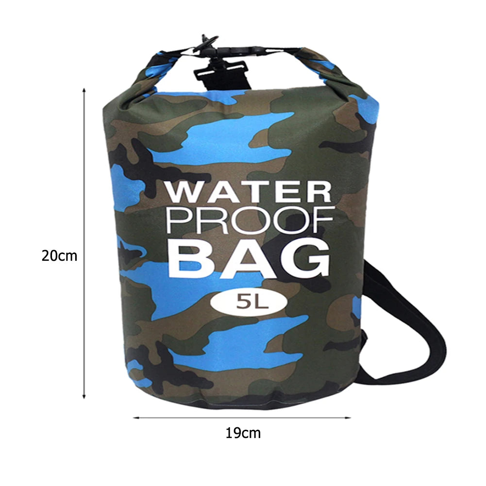 15-2L Swimming Waterproof Dry Bag Outdoor Floating Trekking Beach Backpack PVC Thickened Double-Layer Fabric IPX6 Waterproof Bag