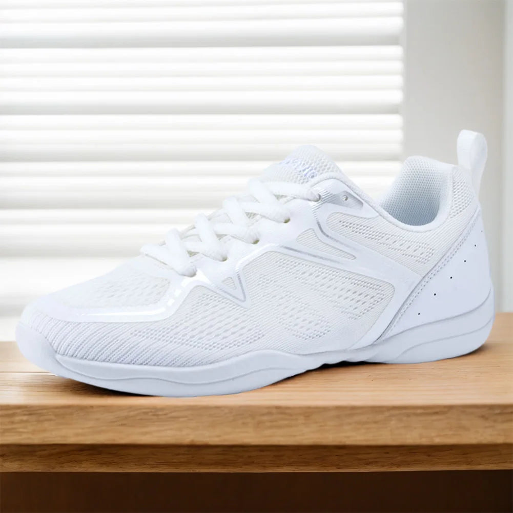 White Cheerleading Shoes Lightweight Competition Sneakers Athletic Training Shoes Tennis Sneakers for Competition Training