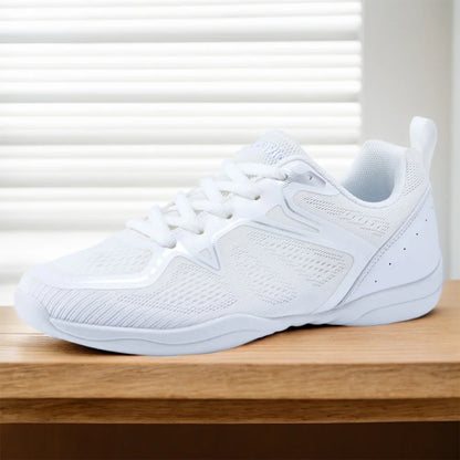 White Cheerleading Shoes Lightweight Competition Sneakers Athletic Training Shoes Tennis Sneakers for Competition Training