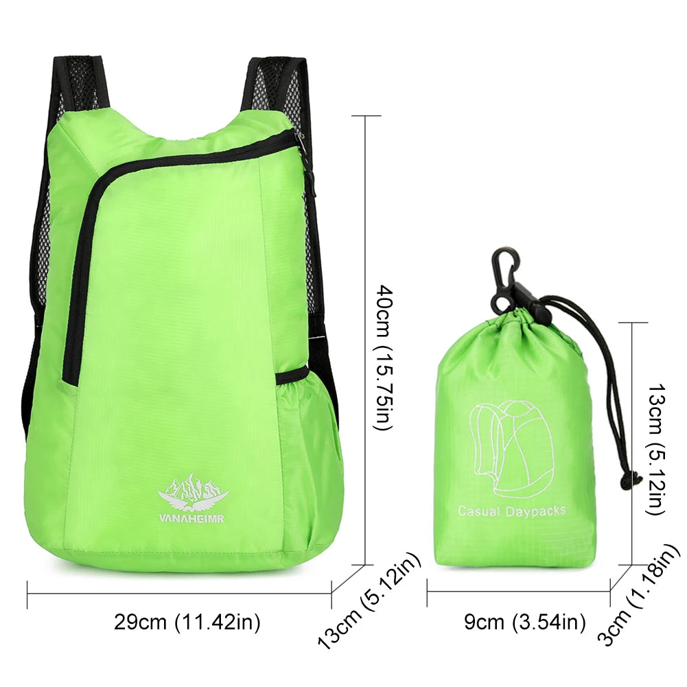 10L Lightweight Portable Backpack Foldable Waterproof Outdoor Hiking Bag Folding Ultralight Pack for Women Men Travelling Hiking