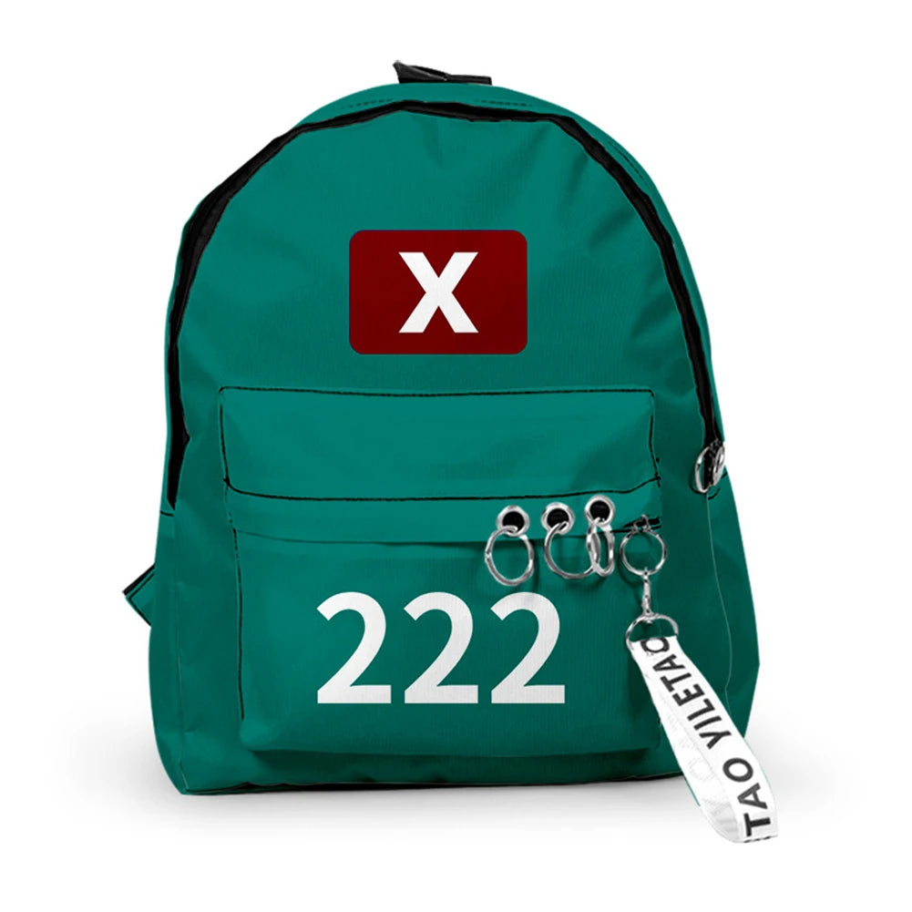 Korea Game Season2 Cosplay Backpack Bags Unisex Solid Printing Shoulder Bags Student Large Capacity School Handbags Package